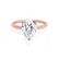 PARIS - Pear Lab Diamond 18k Rose Gold Hidden Halo