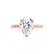 PARIS - Pear Lab Diamond 18k Rose Gold Hidden Halo