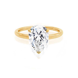 PARIS - Pear Lab Diamond 18k Yellow Gold Hidden Halo