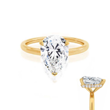 PARIS - Pear Lab Diamond 18k Yellow Gold Hidden Halo