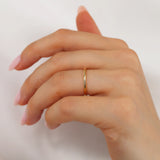 Petite Plain Wedding Ring 1.65mm 18k Yellow Gold Lily Arkwright Side