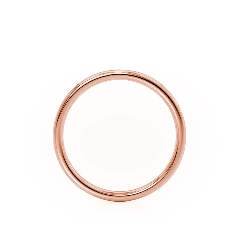 - Petite Plain Wedding Ring 9k Rose Gold Wedding Bands Lily Arkwright