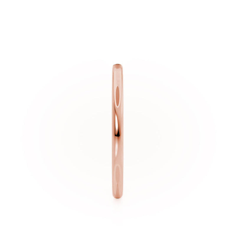 - Petite Plain Wedding Ring 9k Rose Gold Wedding Bands Lily Arkwright