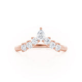POSE - Tiara Marquise Wedding Ring 18k Rose Gold Engagement Ring Lily Arkwright