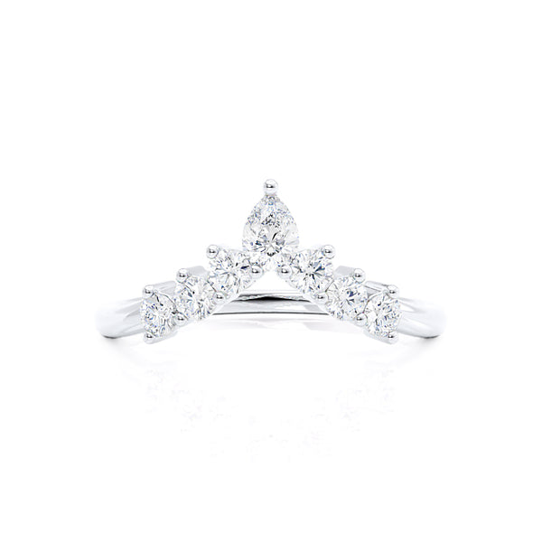 POSE - Tiara Marquise Wedding Ring 950 Platinum Engagement Ring Lily Arkwright