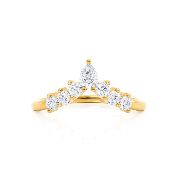 POSE - Tiara Marquise Wedding Ring 18k Yellow Gold Engagement Ring Lily Arkwright