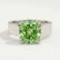 REGENT - Cushion Green Lab Diamond Platinum Solitaire