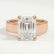 REGENT - Emerald Lab Diamond 18k Rose Gold Solitaire