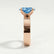 REGENT - Oval Blue Lab Diamond 18k Rose Gold Solitaire
