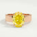 REGENT - Oval Yellow Lab Diamond 18k Rose Gold Solitaire