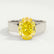 REGENT - Oval Yellow Lab Diamond 18k White Gold Solitaire