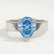 REGENT - Pear Blue Lab Diamond Platinum Solitaire