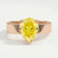 REGENT - Pear Yellow Lab Diamond 18k Rose Gold Solitaire
