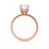 Regent Emerald Cut Lab Diamond 18k Rose Gold Cigar Band Wide Engagement Ring Lily Arkwright Side Profile View 