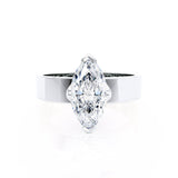 REGENT - Marquise Lab Diamond 18k White Gold Solitaire
