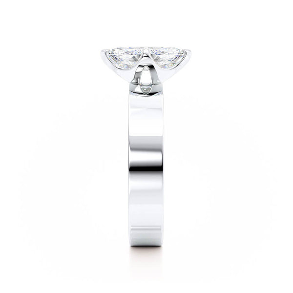 REGENT - Marquise Lab Diamond 18k White Gold Solitaire
