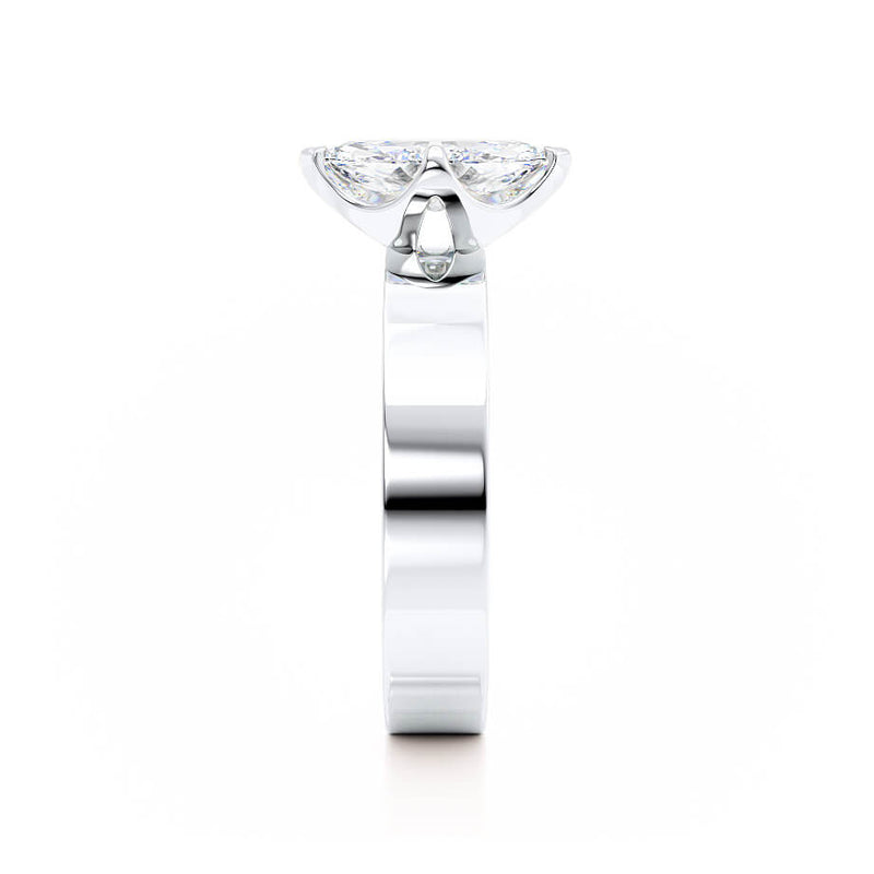 REGENT - Marquise Lab Diamond 18k White Gold Solitaire