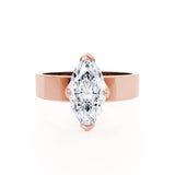 REGENT - Marquise Lab Diamond 18k Rose Gold Solitaire