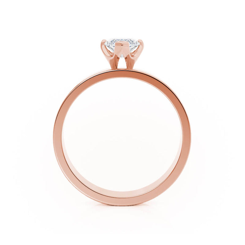 REGENT - Marquise Lab Diamond 18k Rose Gold Solitaire