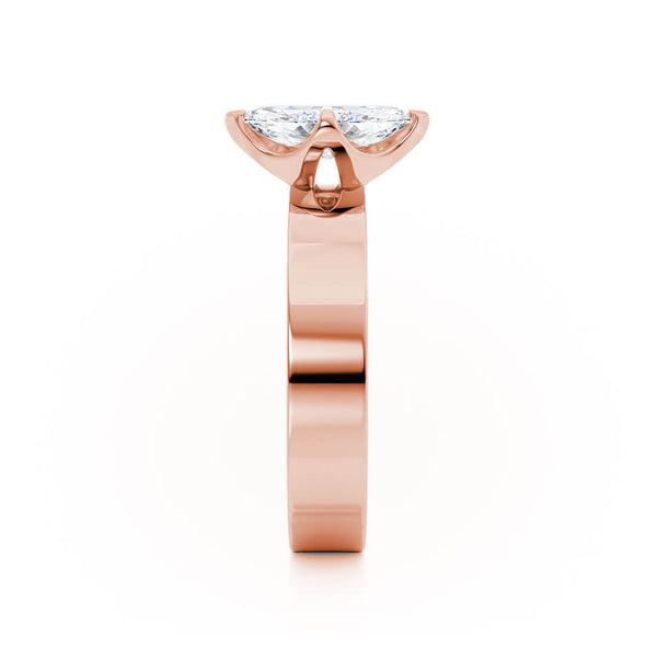 REGENT - Marquise Lab Diamond 18k Rose Gold Solitaire