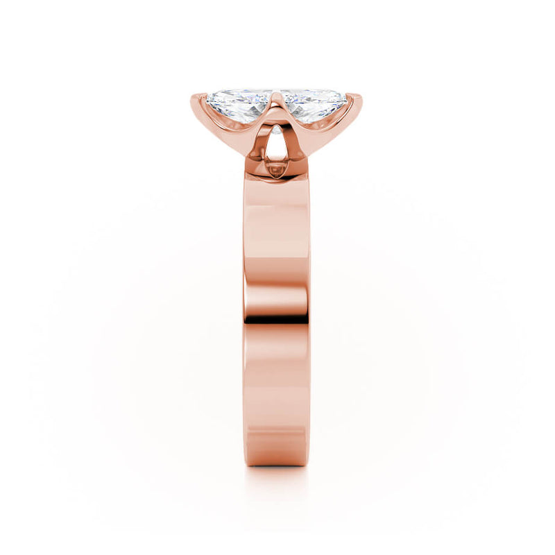 REGENT - Marquise Lab Diamond 18k Rose Gold Solitaire