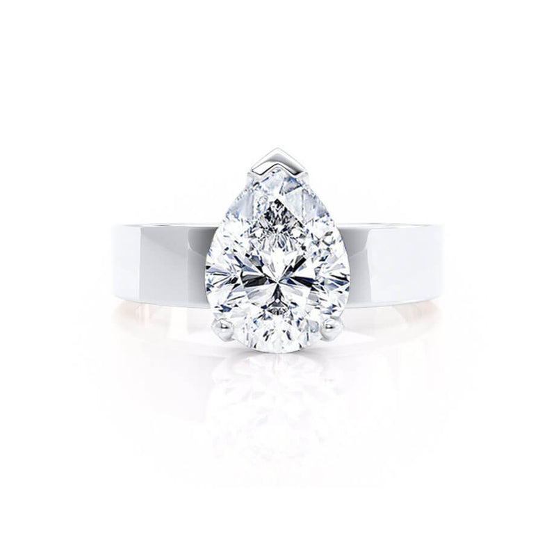 REGENT - Pear Lab Diamond Platinum Solitaire