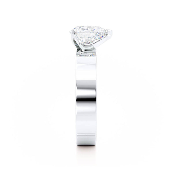 REGENT - Pear Lab Diamond 18k White Gold Solitaire