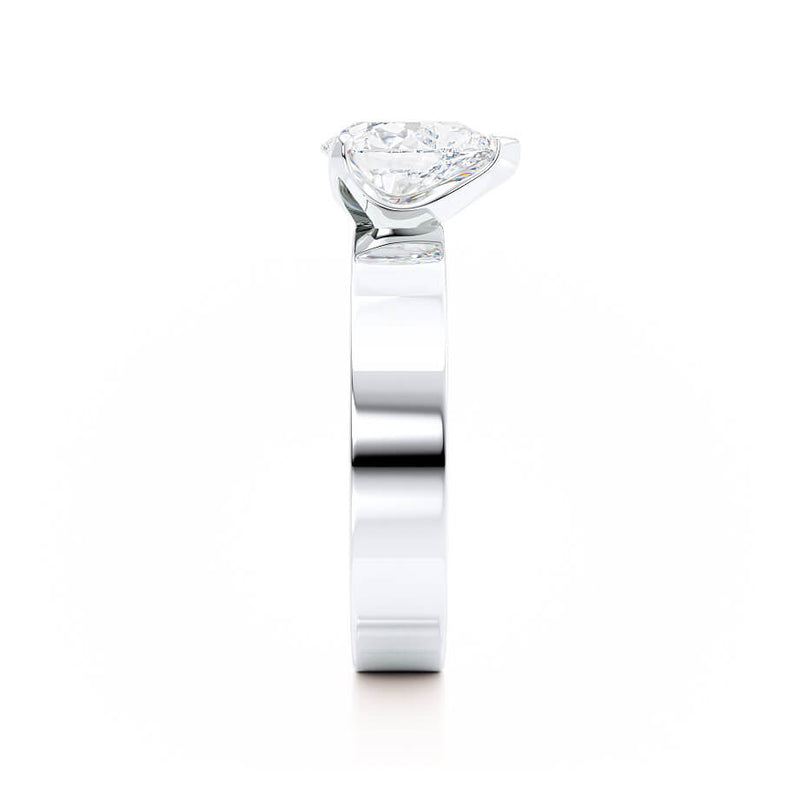 REGENT - Pear Lab Diamond Platinum Solitaire