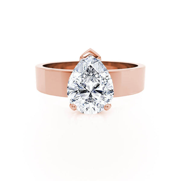 REGENT - Pear Lab Diamond 18k Rose Gold Solitaire