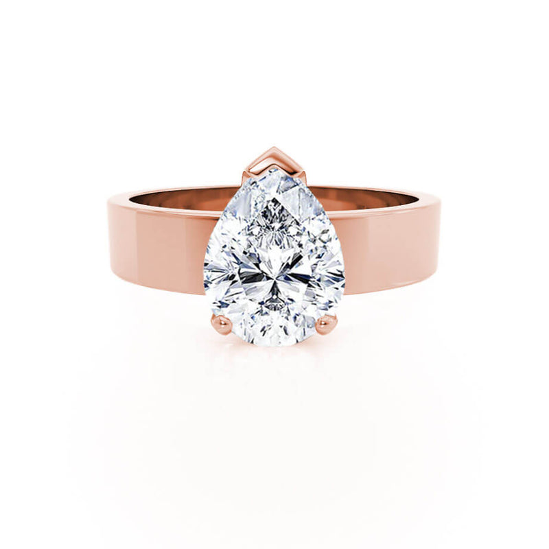 REGENT - Pear Lab Diamond 18k Rose Gold Solitaire