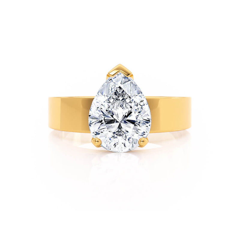 REGENT - Pear Lab Diamond 18k Yellow Gold Solitaire