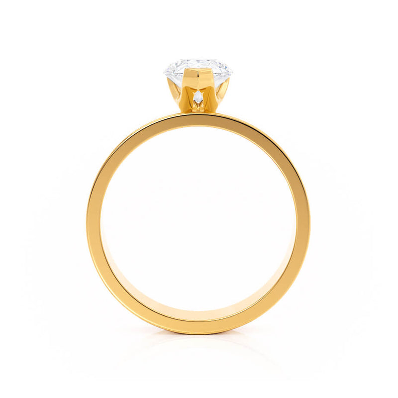 REGENT - Pear Lab Diamond 18k Yellow Gold Solitaire