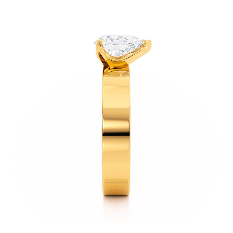 REGENT - Pear Lab Diamond 18k Yellow Gold Solitaire