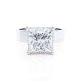 REGENT - Princess Lab Diamond 18k White Gold Solitaire
