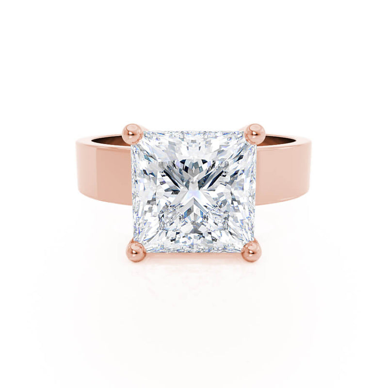 REGENT - Princess Lab Diamond 18k Rose Gold Solitaire
