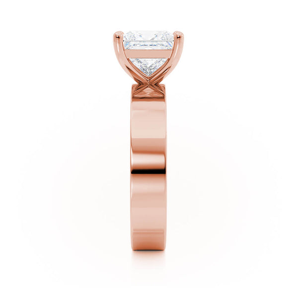 REGENT - Princess Lab Diamond 18k Rose Gold Solitaire