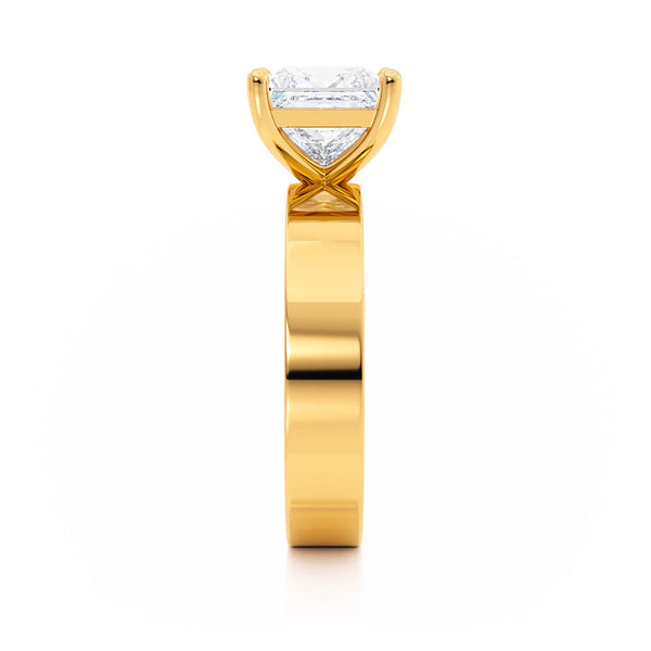 REGENT - Princess Lab Diamond 18k Yellow Gold Solitaire