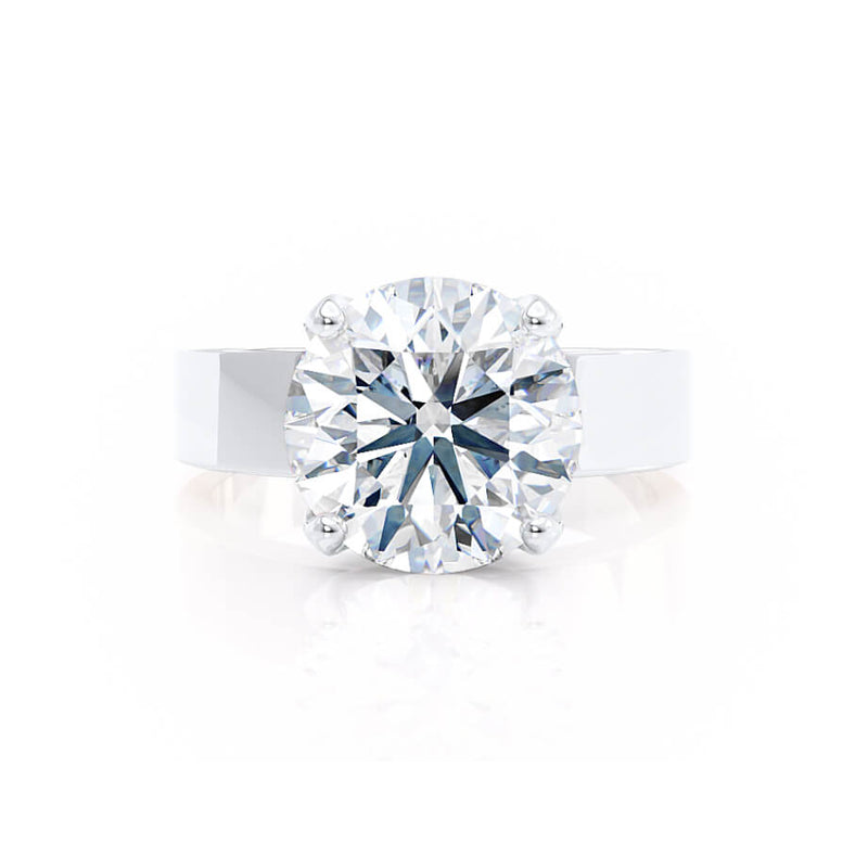 REGENT - Round Lab Diamond 18k White Gold Solitaire
