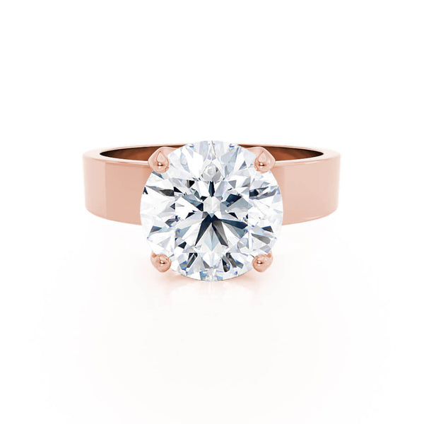 REGENT - Round Lab Diamond 18k Rose Gold Solitaire