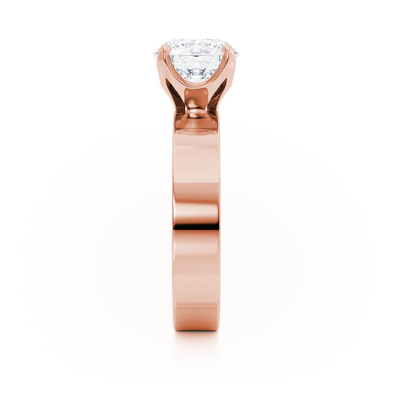 REGENT - Round Lab Diamond 18k Rose Gold Solitaire