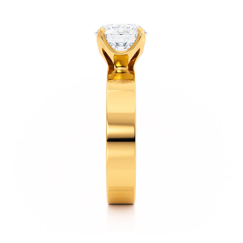 REGENT - Round Lab Diamond 18k Yellow Gold Solitaire