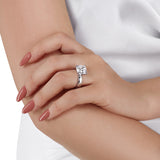 Regent Round Lab Diamond Platinum Cigar Band Wide Four Prong Engagement Ring Lily Arkwright