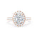 ROSA - Oval Lab Diamond 18k Rose Gold Halo Engagement Ring Lily Arkwright