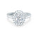 ROSA - Oval Lab Diamond 18k White Gold Halo Engagement Ring Lily Arkwright