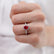 Rosa 1.77ct Oval Lab Ruby engagement ring halo shoulder set Lily Arkwright 2