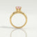 SERENA - Round Pink Lab Diamond 18k Yellow Gold Solitaire Ring