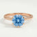 SERENITY - Round Blue Lab Diamond 18k Rose Gold Solitaire Ring