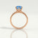 SERENITY - Round Blue Lab Diamond 18k Rose Gold Solitaire Ring