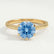 SERENITY - Round Blue Lab Diamond 18k Yellow Gold Solitaire Ring