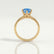 SERENITY - Round Blue Lab Diamond 18k Yellow Gold Solitaire Ring